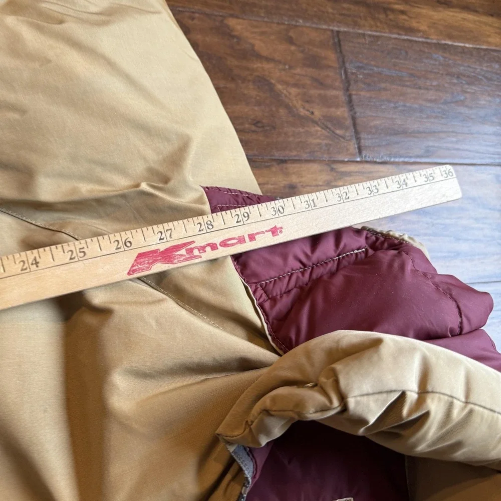 Vintage The North Face Down Parka Chore Jacket Mens Large Tan Label 70s VTG WARM